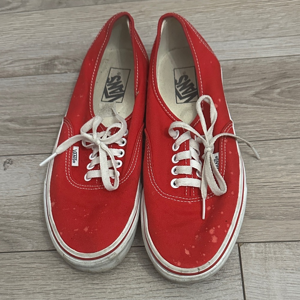 Vans Red and White Sneakers